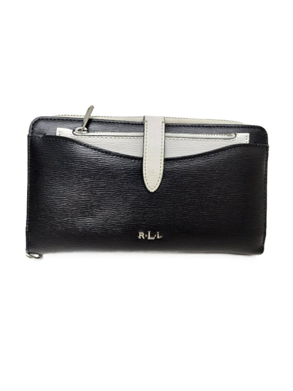 NWOT Lauren Ralph Lauren Davenport Epi Leather Flat Wallet with Coin Pouch